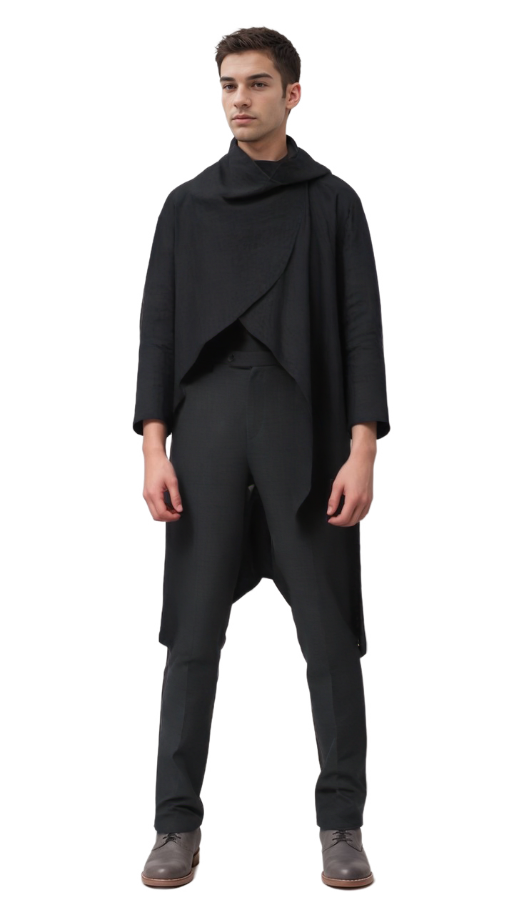 Cape poncho polaire homme
