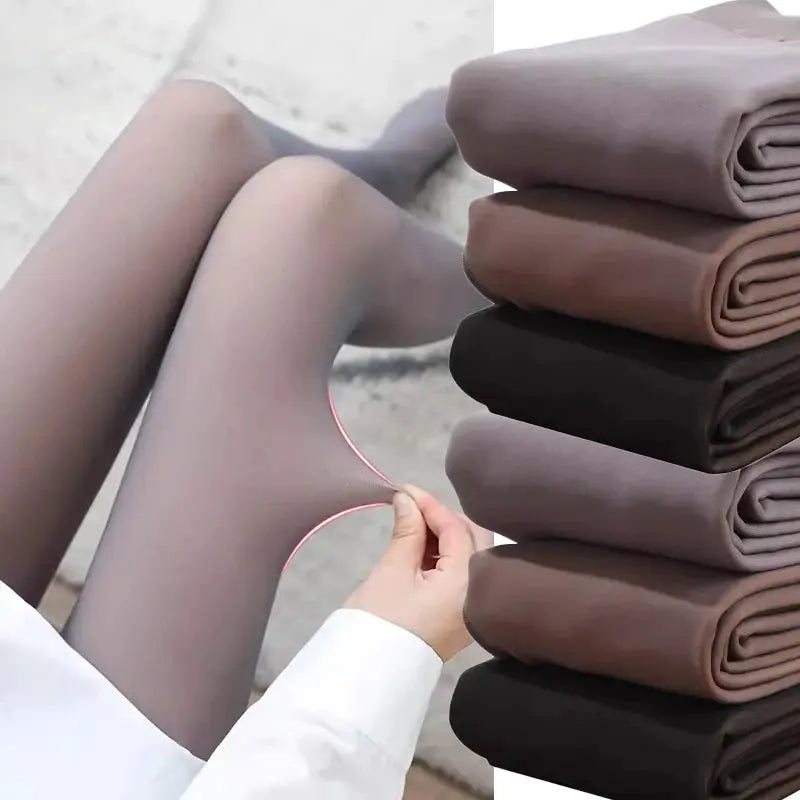 Collant polaire femme effet transparent - Le Collant Polaire