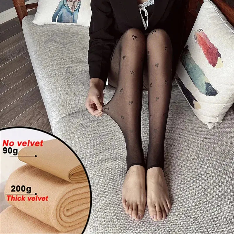 Collant polaire motif Arc - Moitié pied / 200 gr