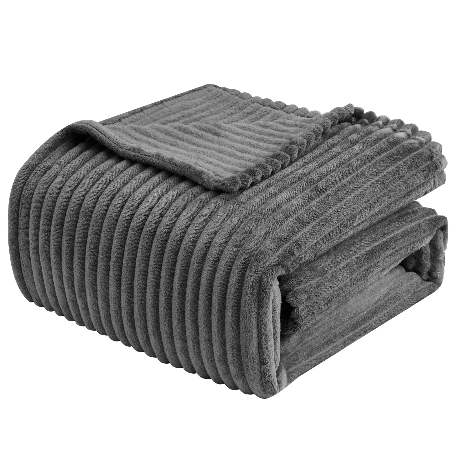 Plaid doux et chaud Gris foncé / 150x200cm