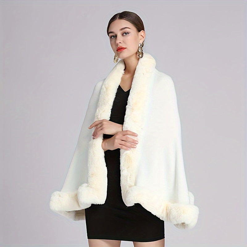 Poncho cape chaud femme