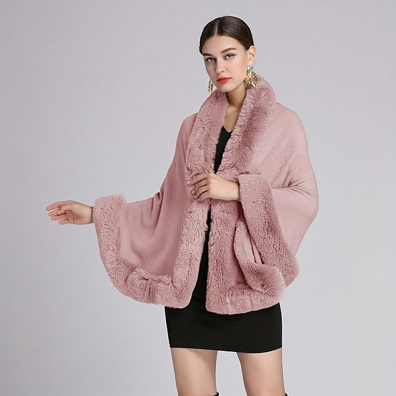 Poncho cape chaud femme