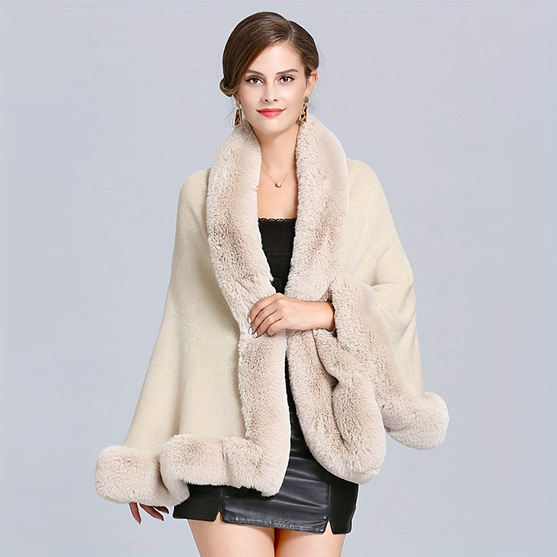Poncho cape chaud femme