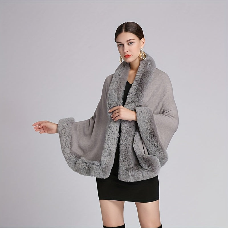 Poncho cape chaud femme