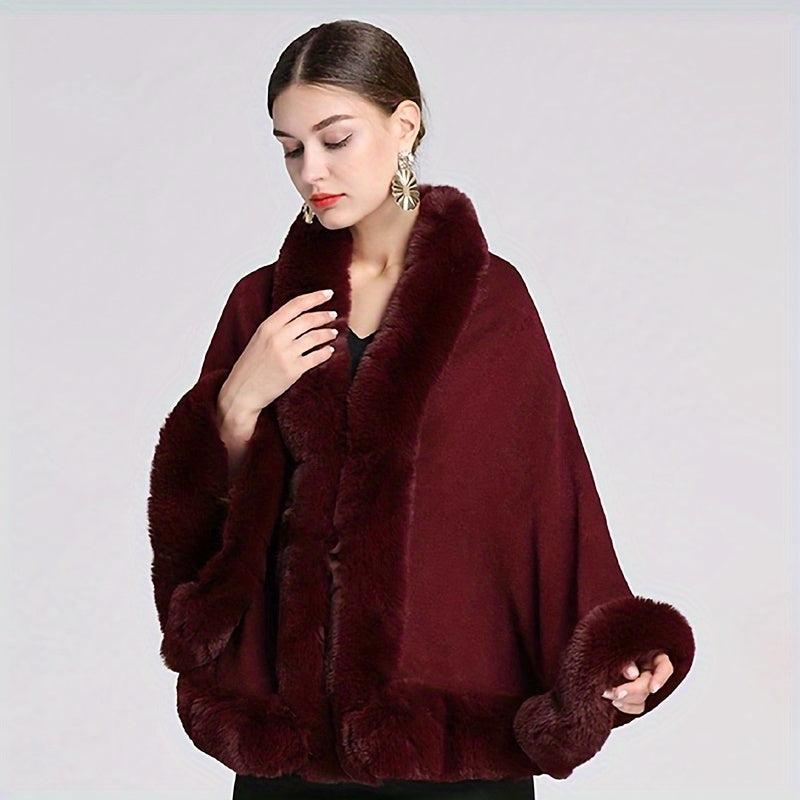 Poncho cape chaud femme