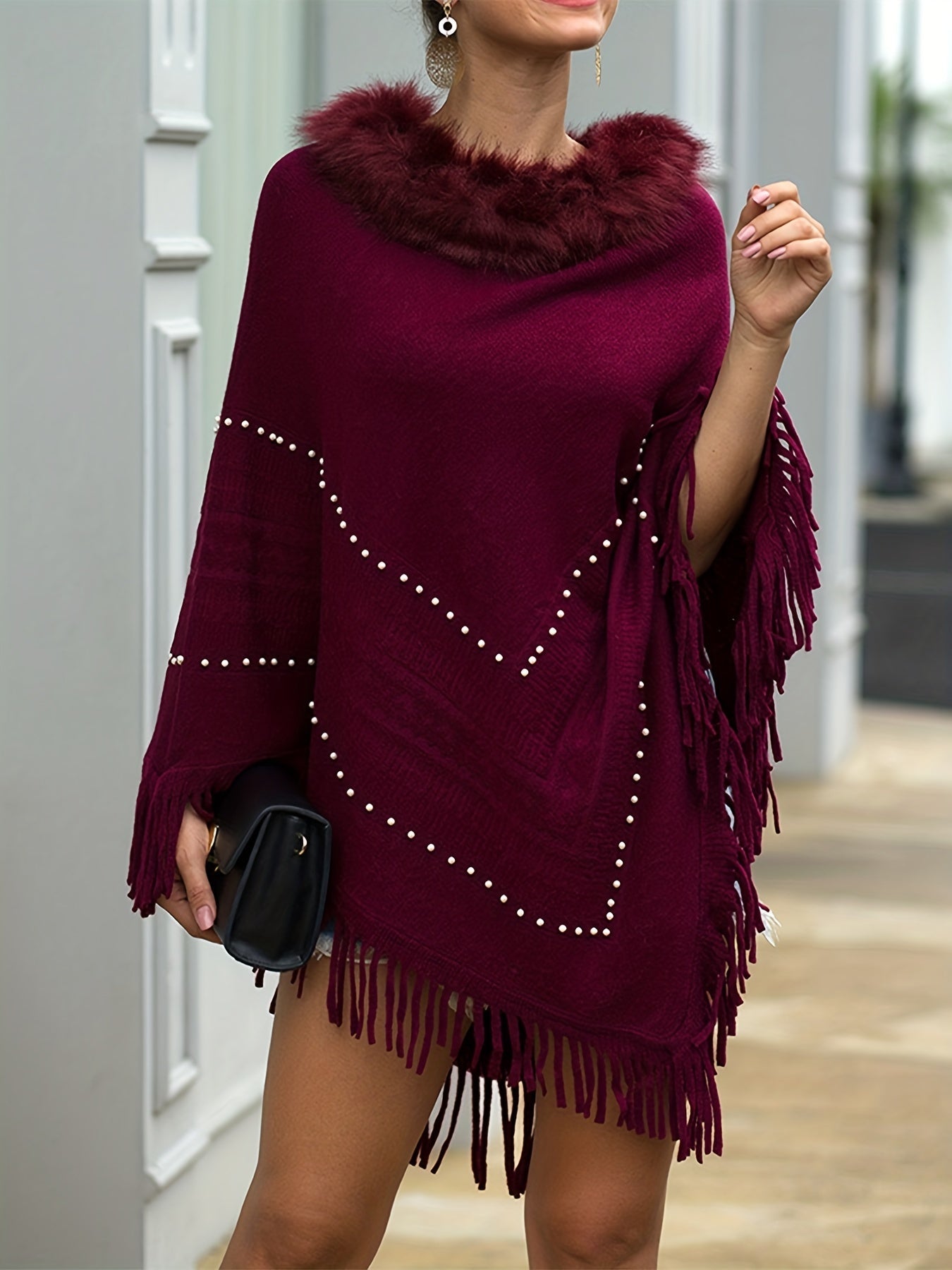 Poncho cape hiver femme