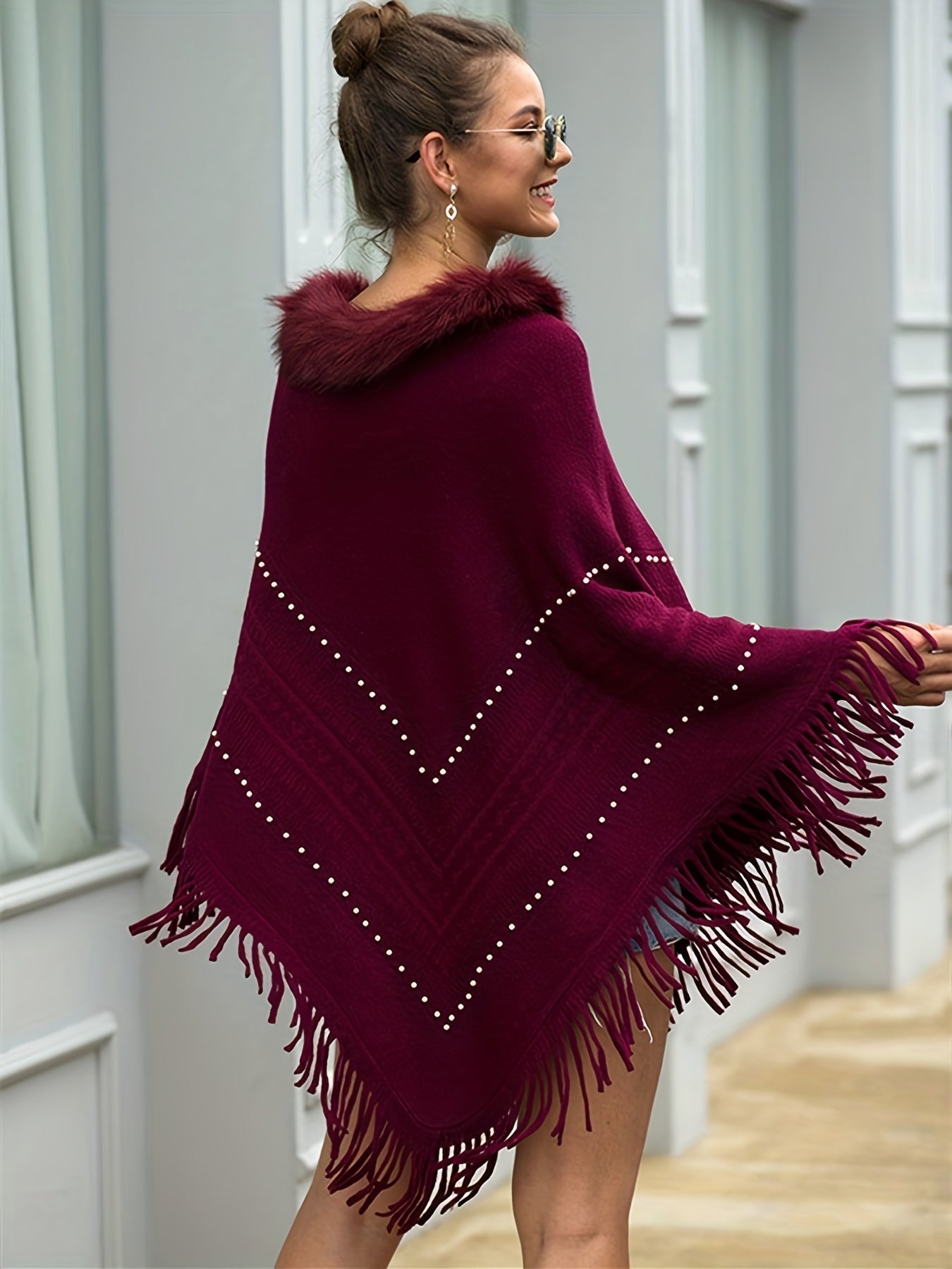 Poncho cape hiver femme