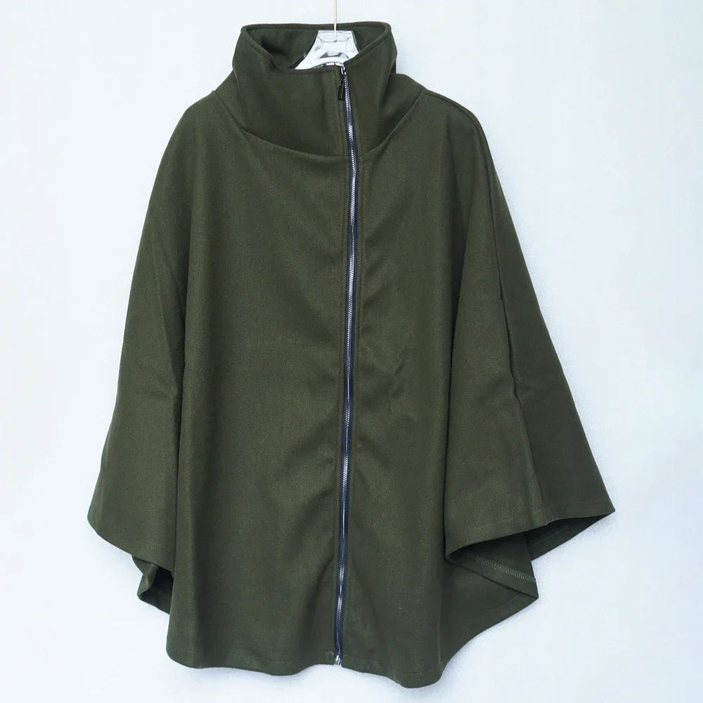 Poncho chaud femme Vert / S