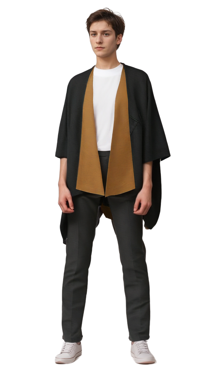 Poncho chaud homme