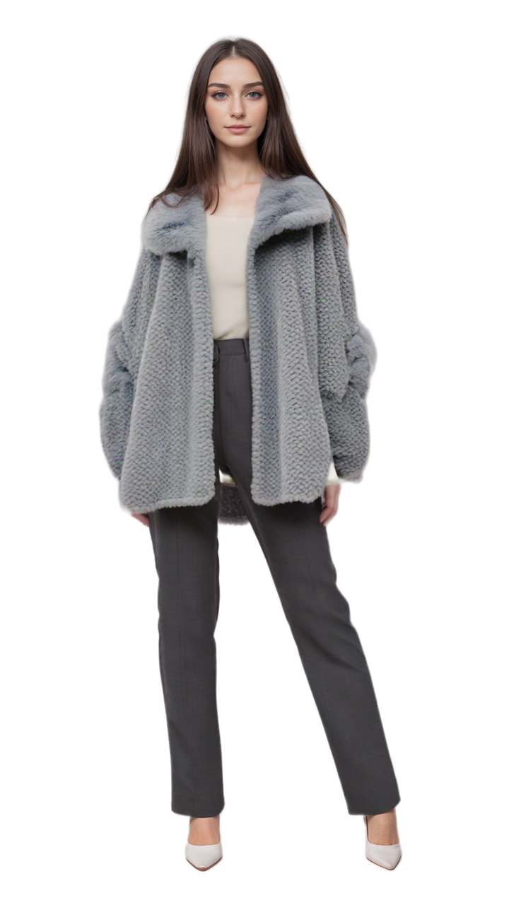 Poncho femme hiver noir