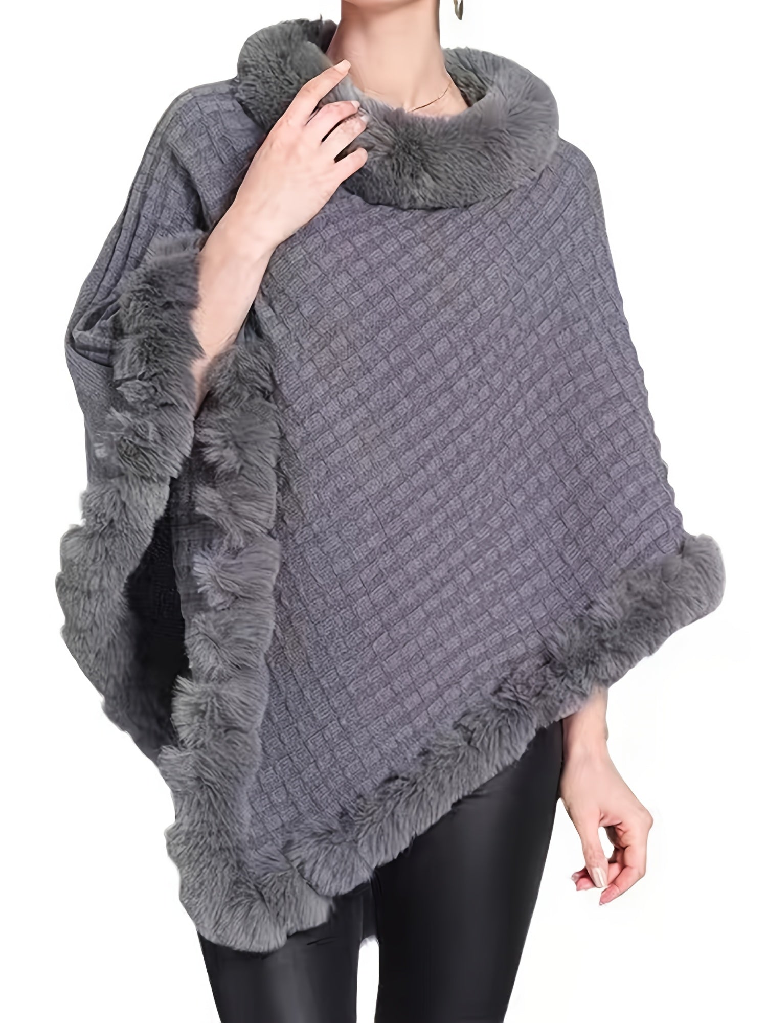 Poncho hiver femme