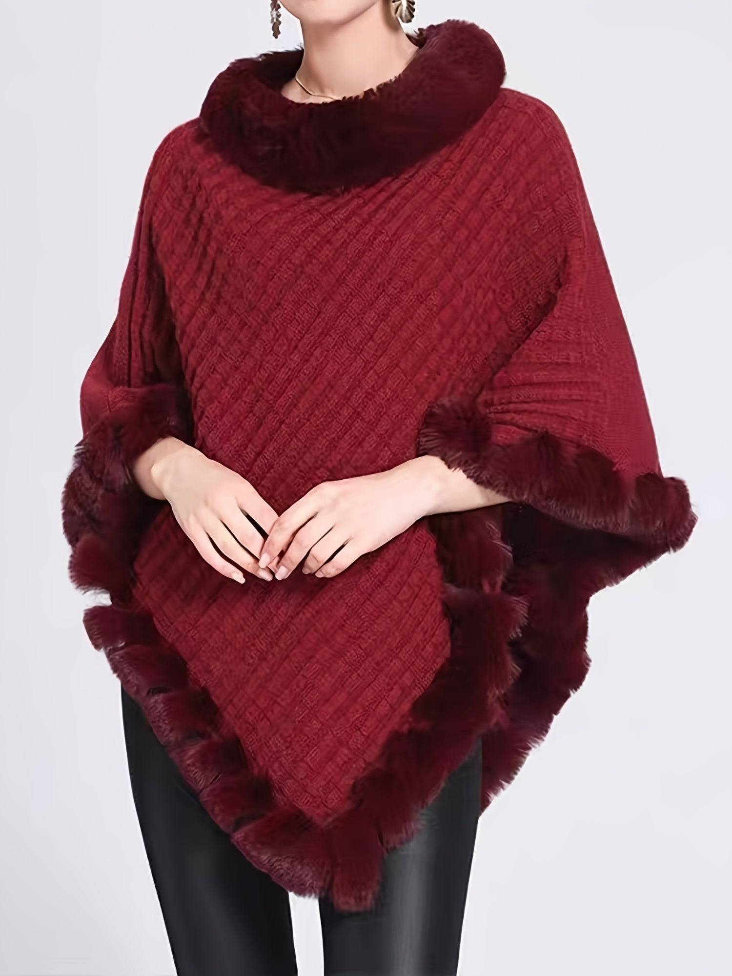 Poncho hiver femme
