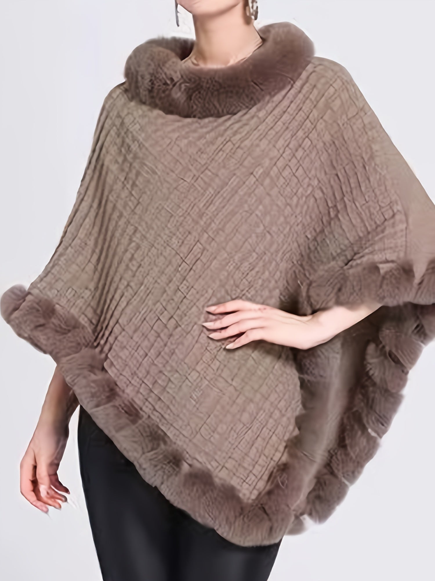 Poncho hiver femme