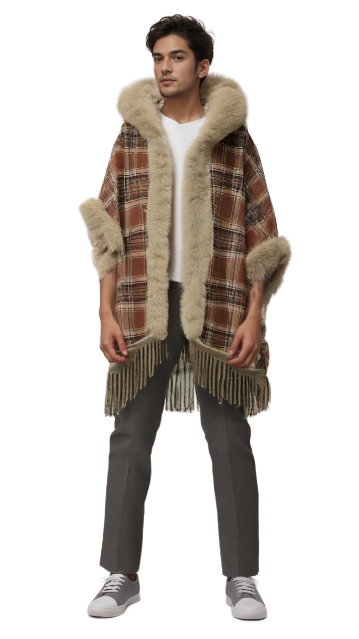 Poncho homme hiver