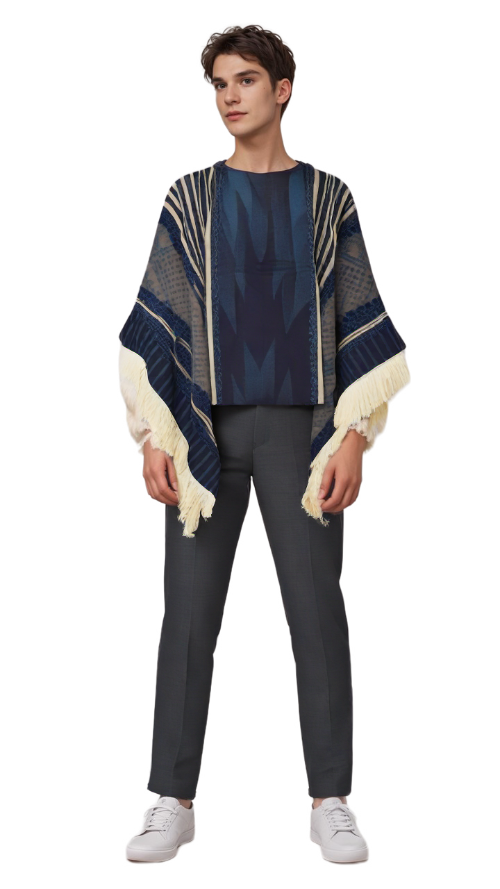 Poncho homme péruvien