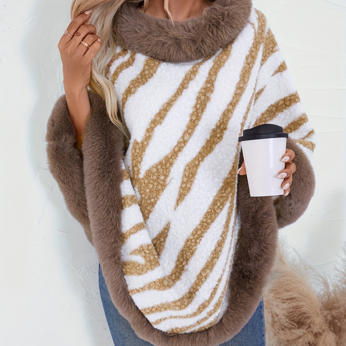 Poncho indien femme