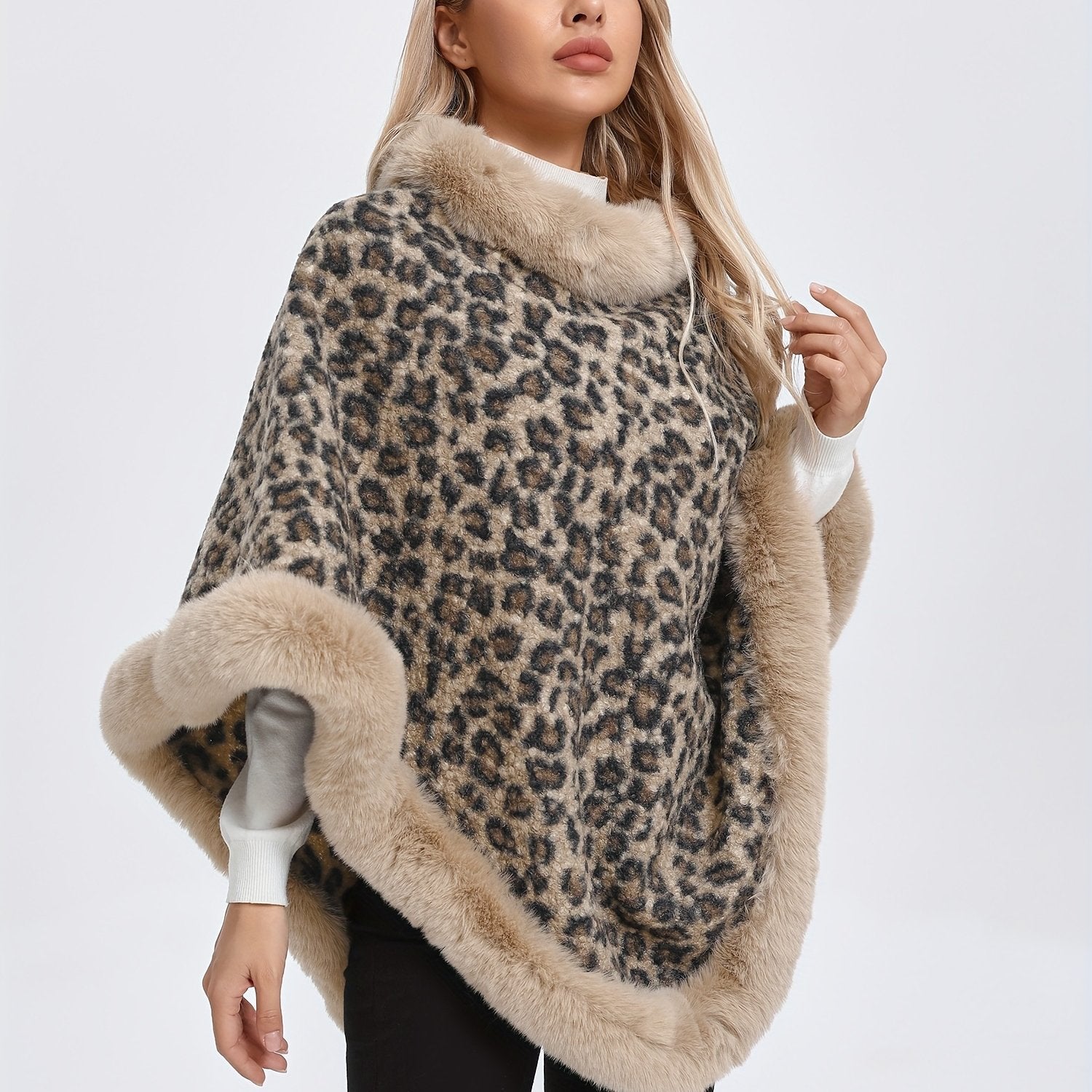 Poncho léopard femme