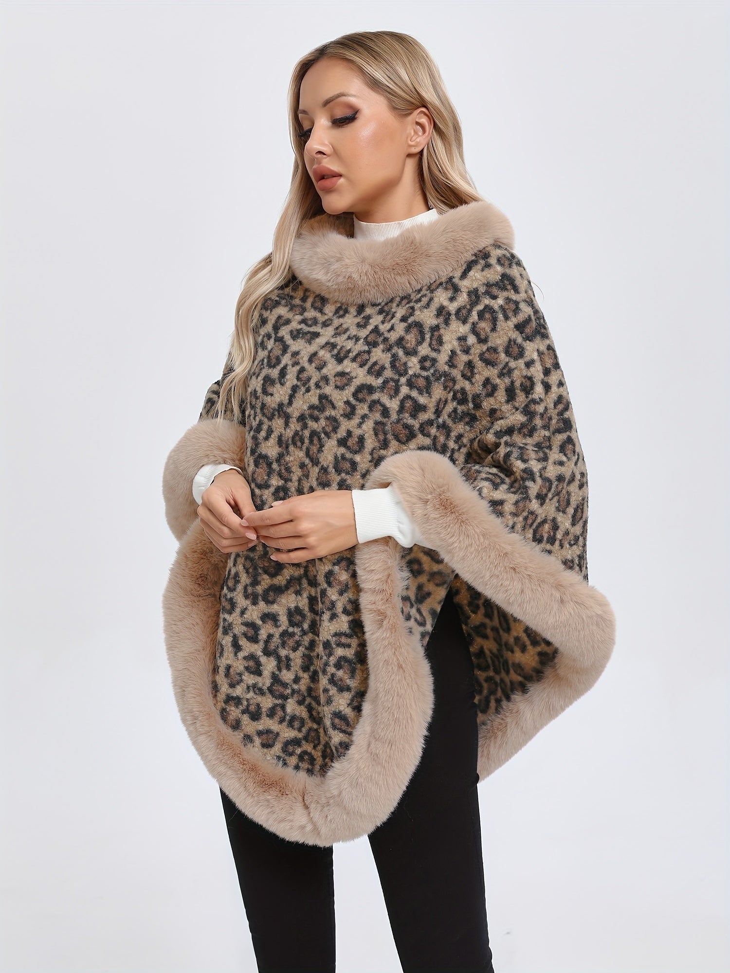 Poncho léopard femme