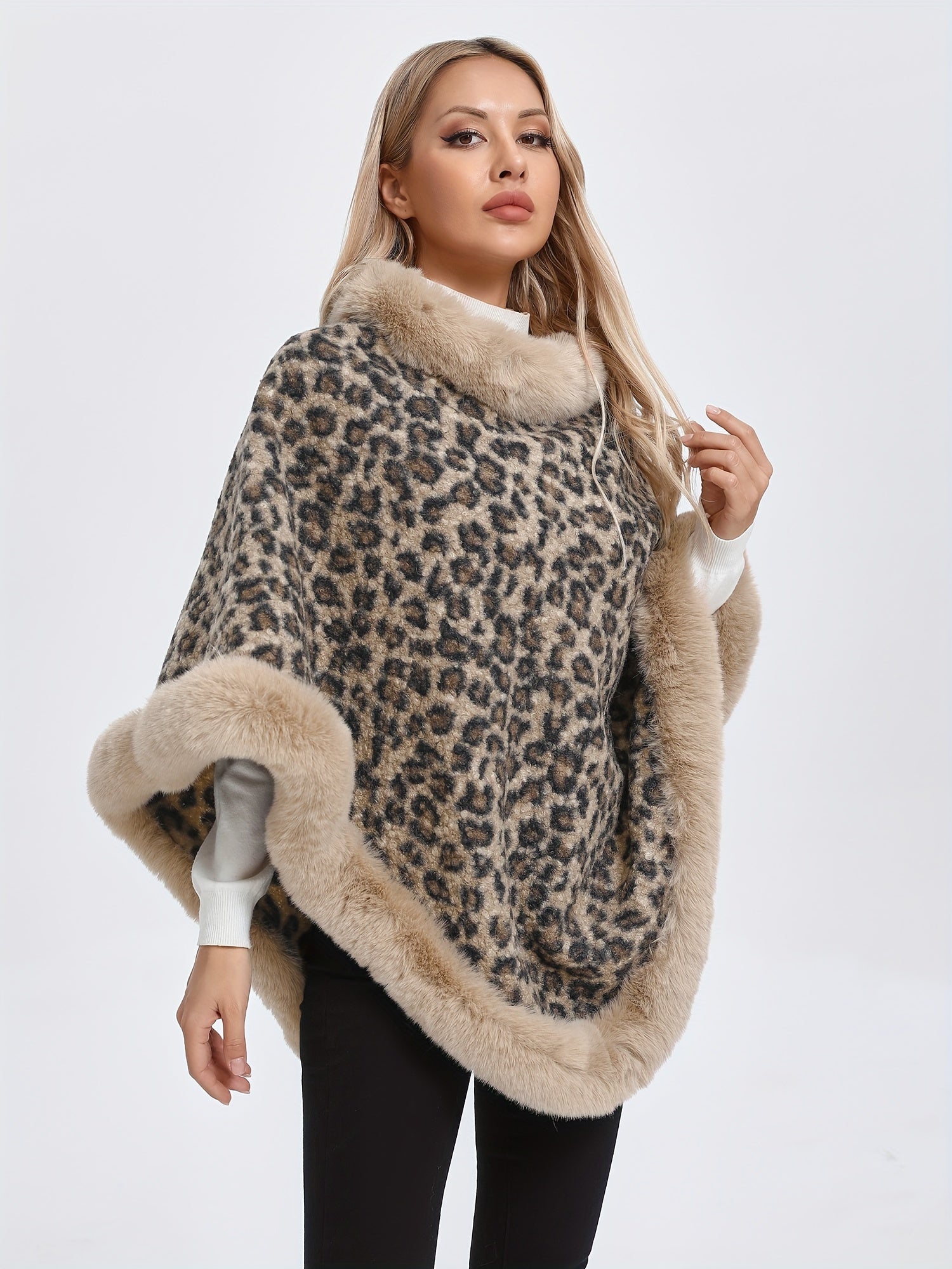 Poncho léopard femme