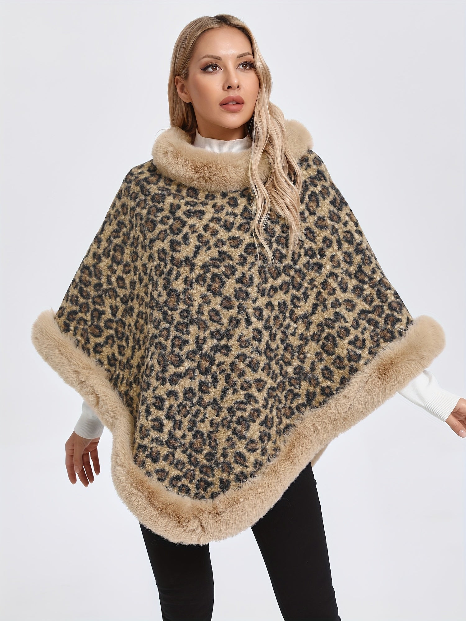 Poncho léopard femme
