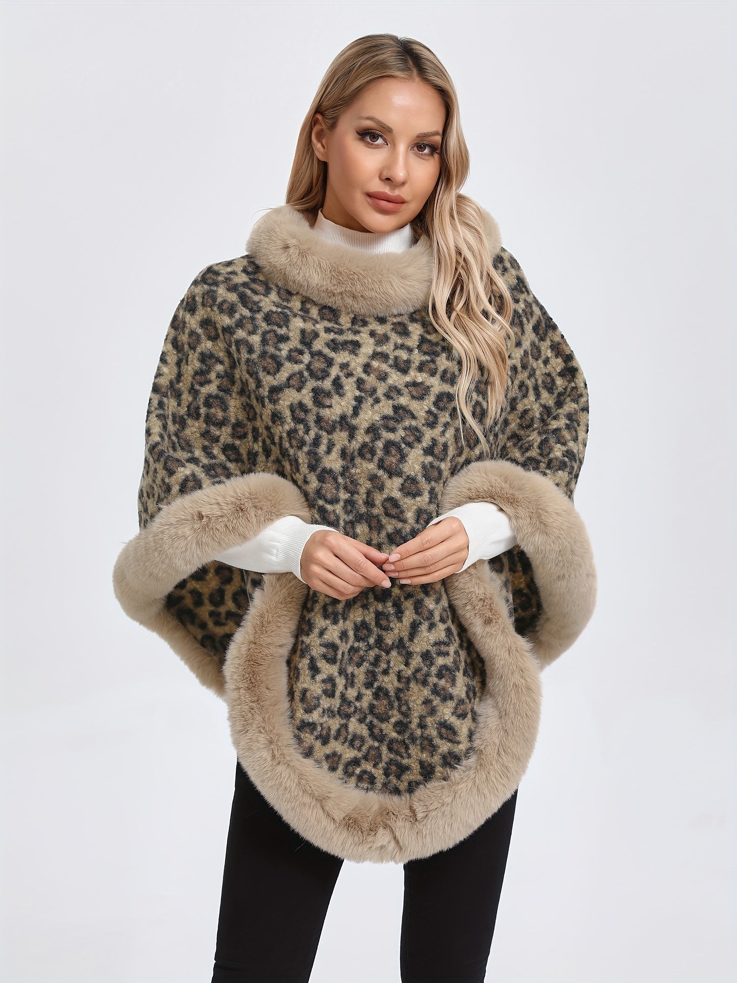 Poncho léopard femme