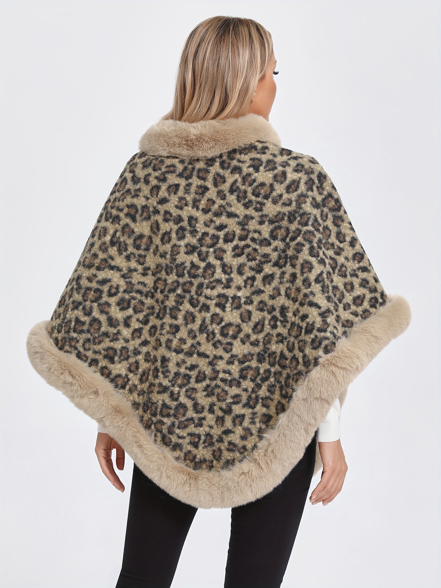 Poncho léopard femme