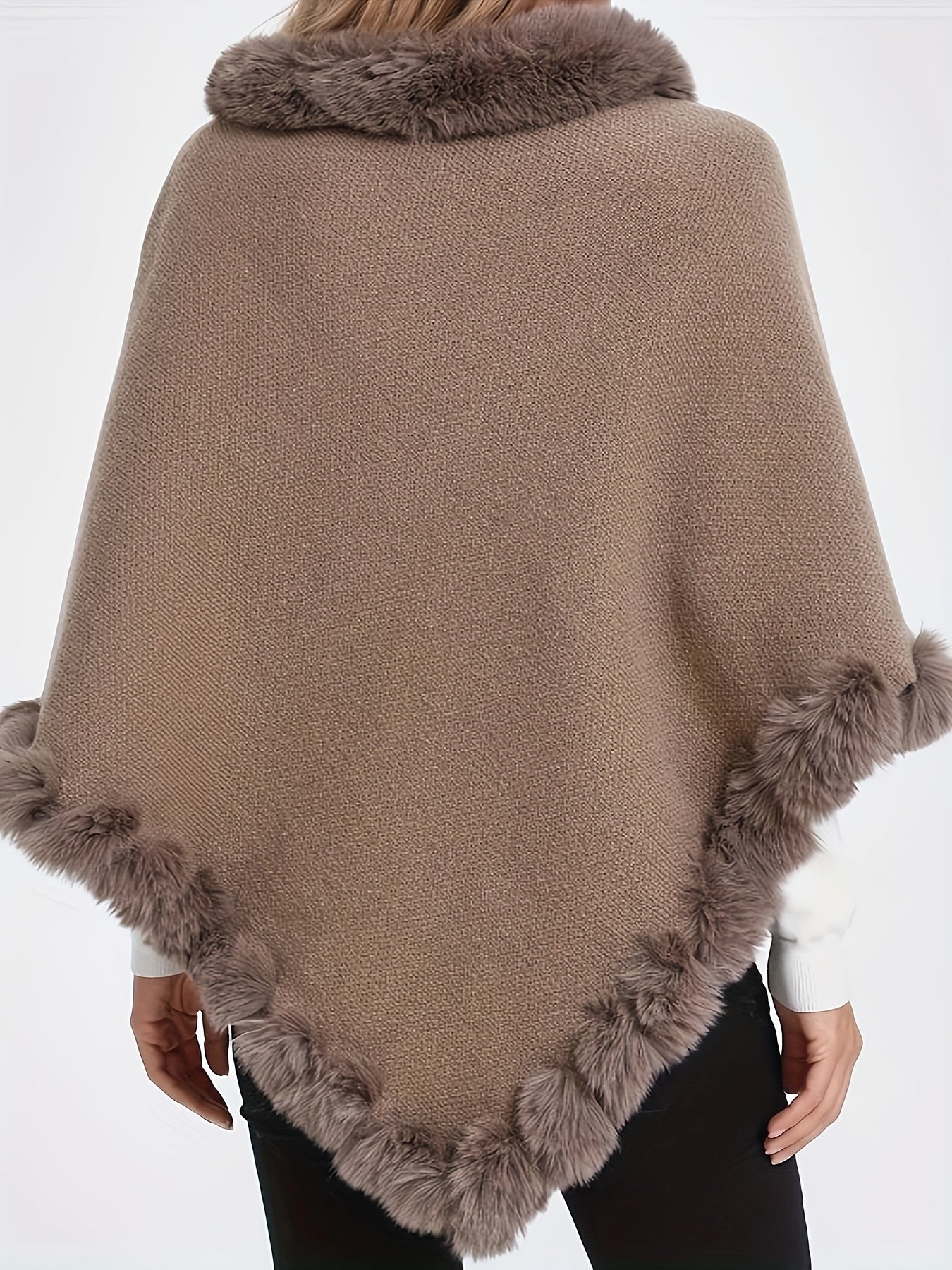 Poncho long polaire femme