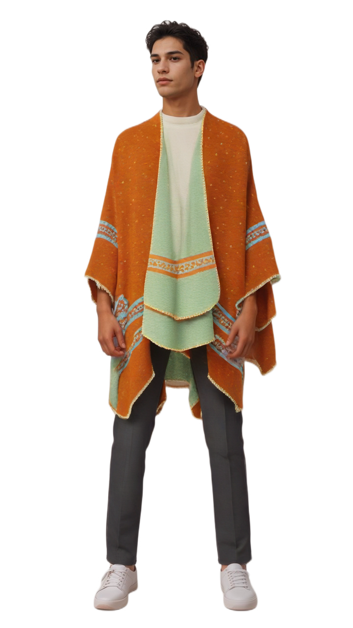 Poncho mexicain homme