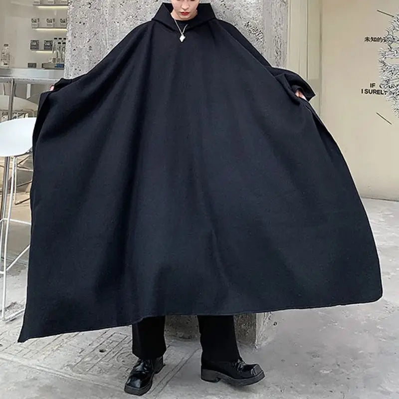Poncho noir homme