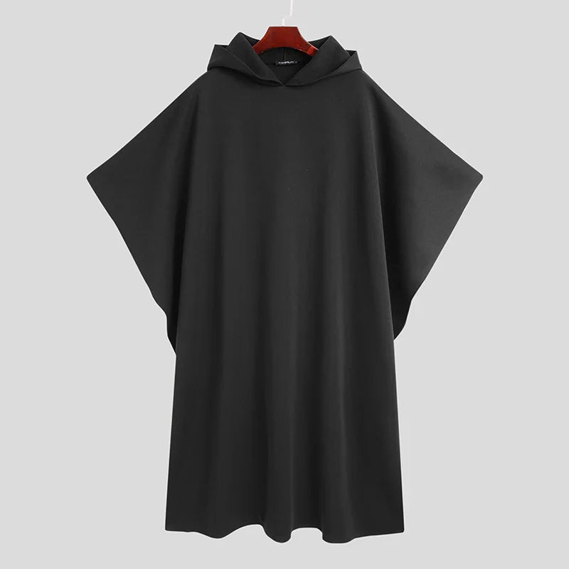 Poncho noir homme