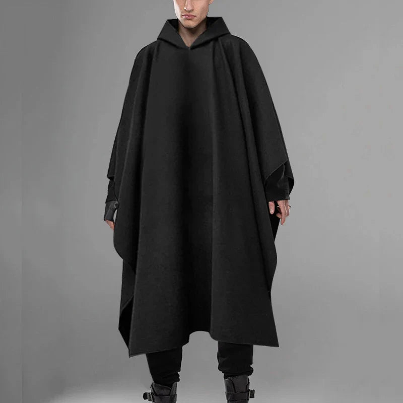 Poncho noir homme