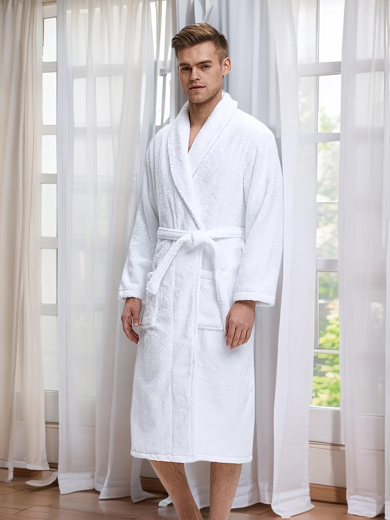 Robe de chambre coton homme
