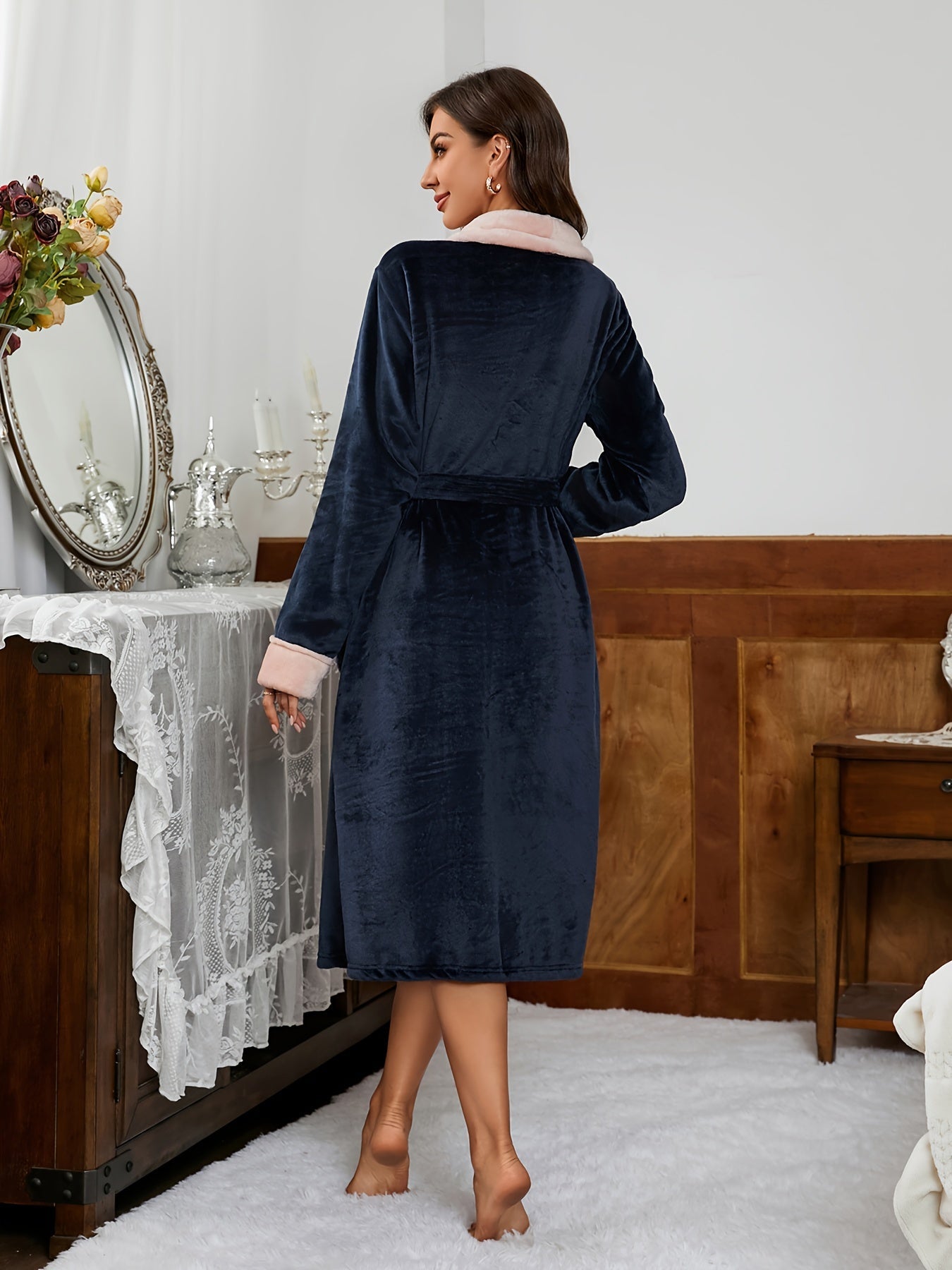 Robe de chambre en coton femme