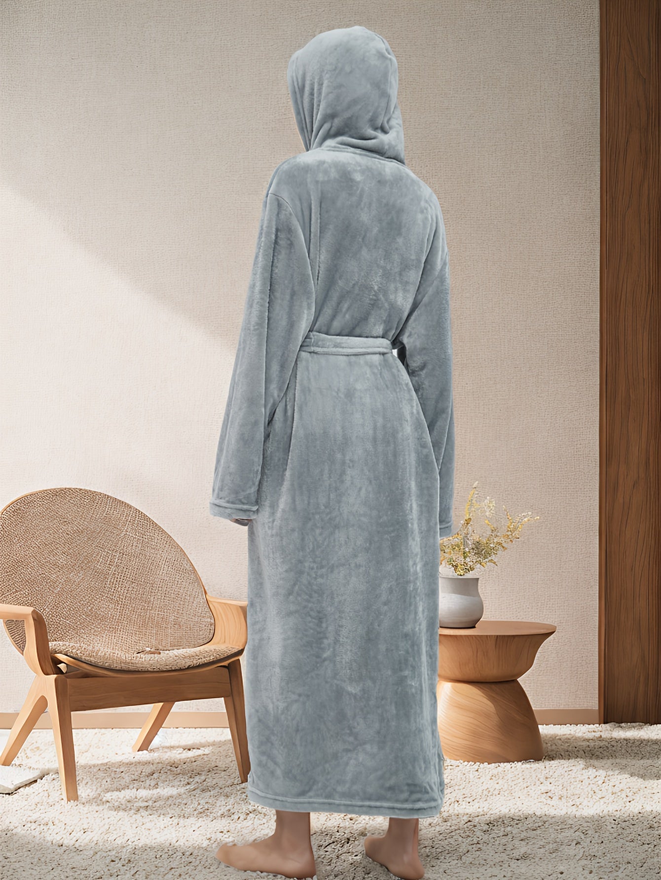 Robe de chambre femme avec capuche