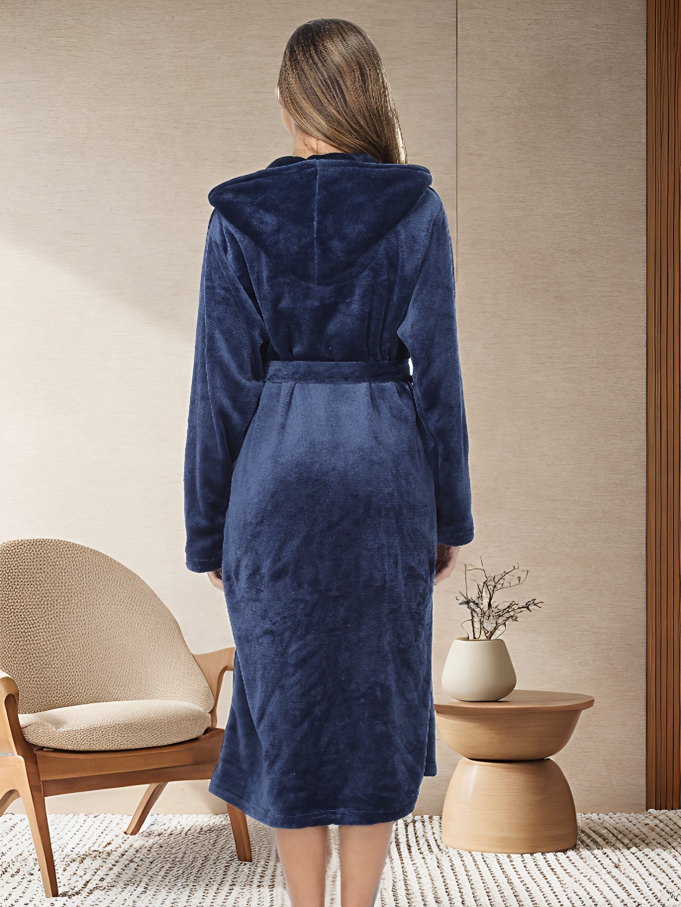 Robe de chambre femme avec capuche