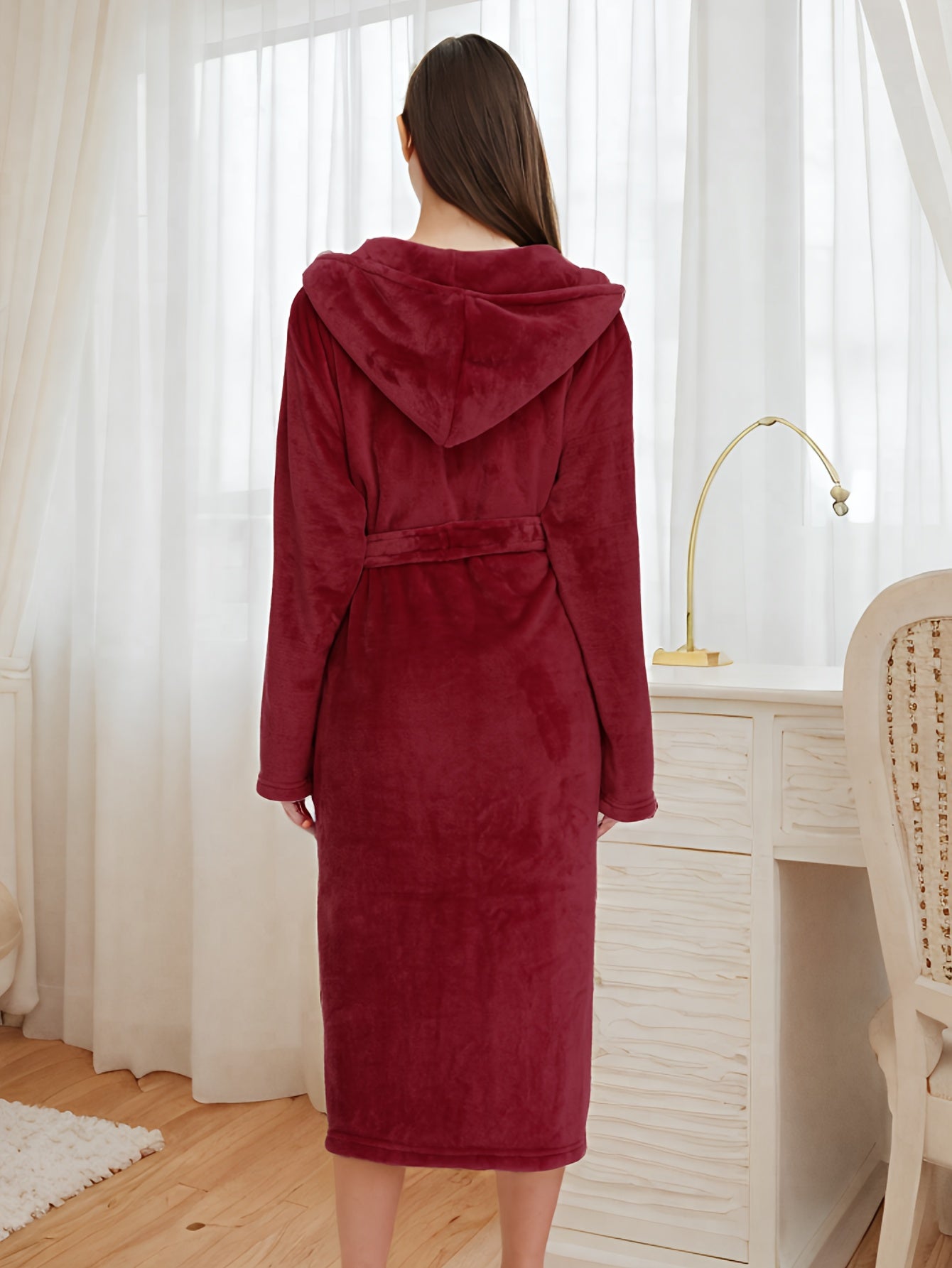 Robe de chambre femme avec capuche