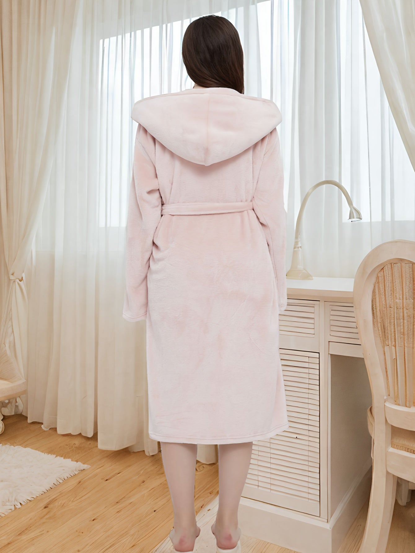 Robe de chambre femme avec capuche
