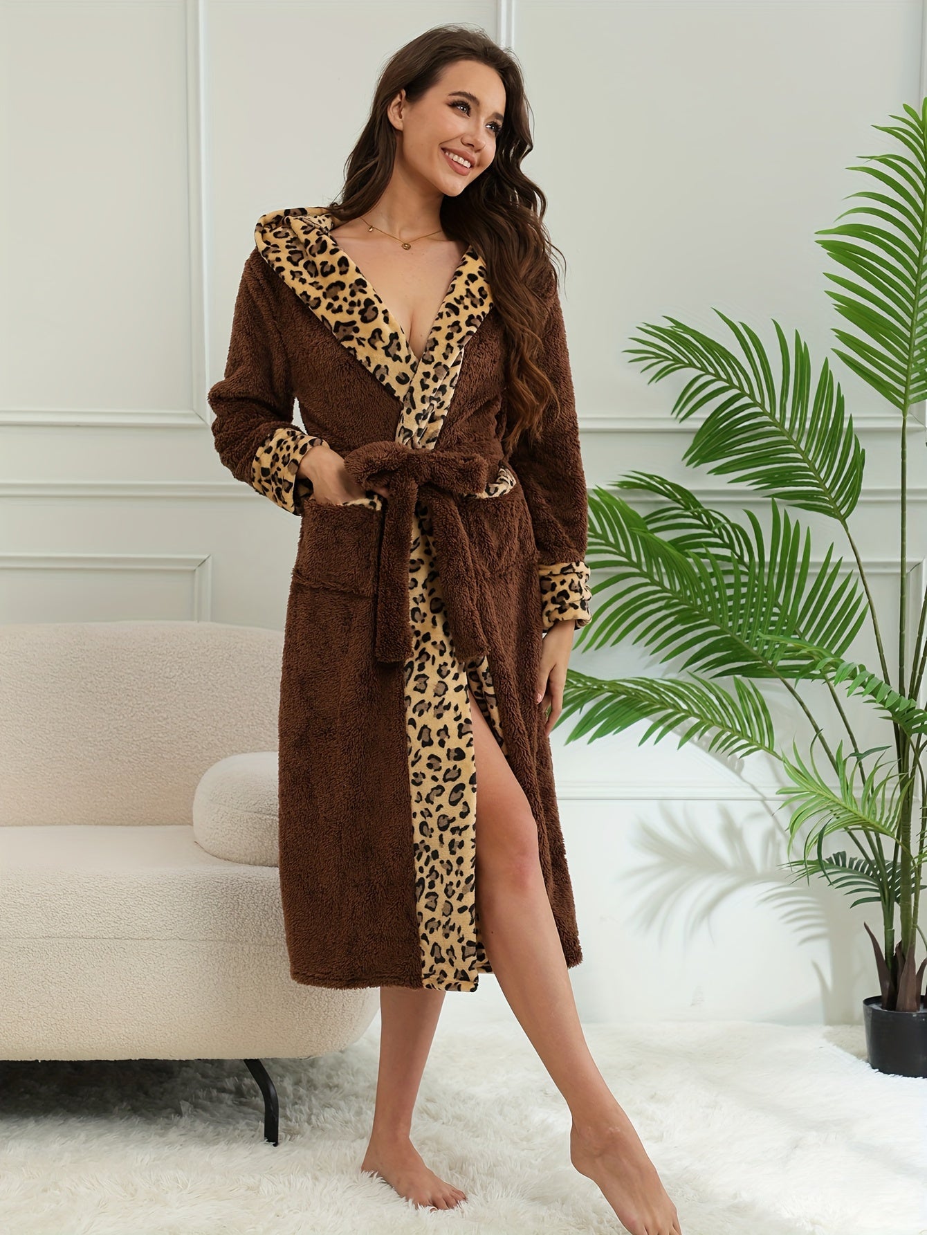 Robe de chambre femme léopard