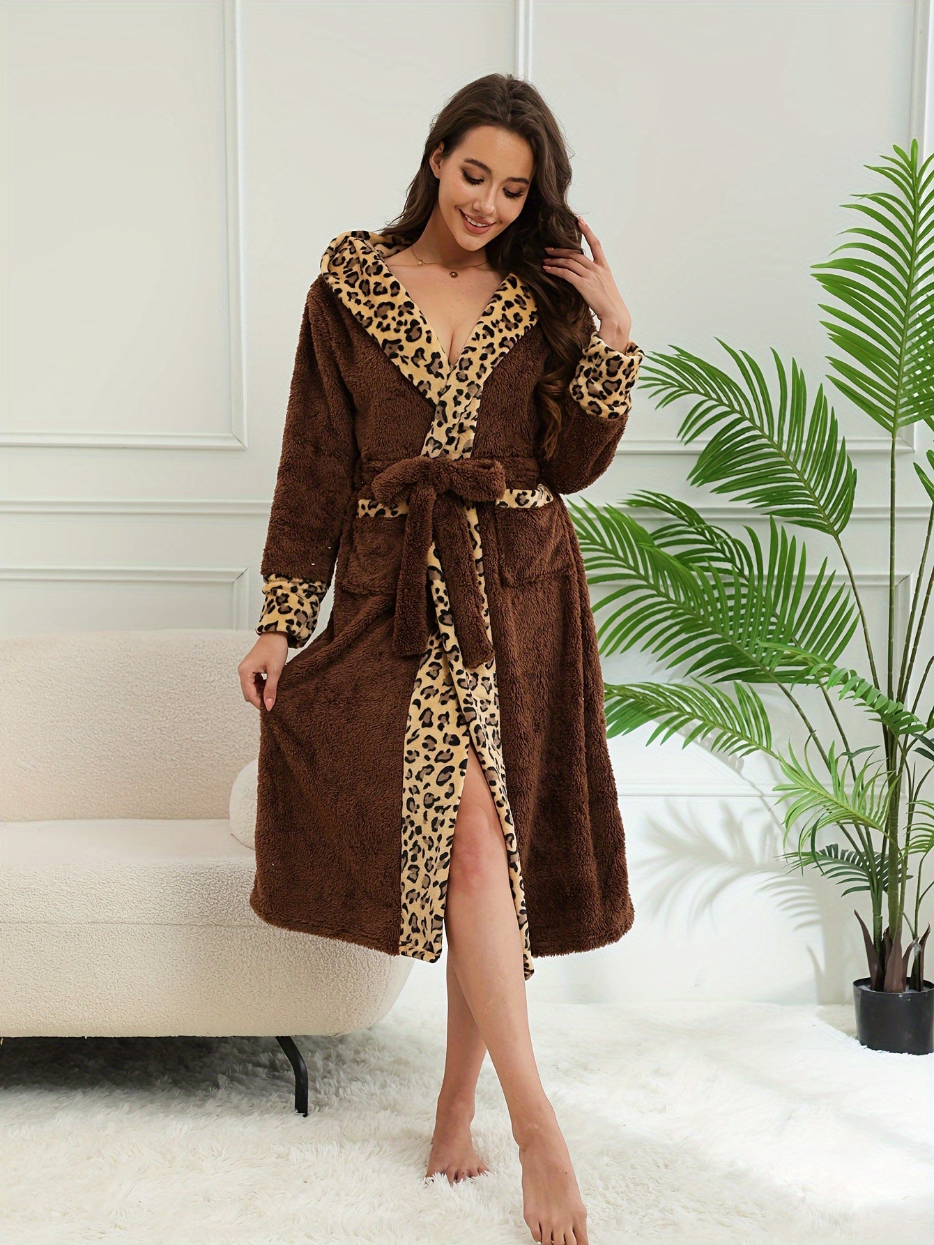 Robe de chambre femme léopard