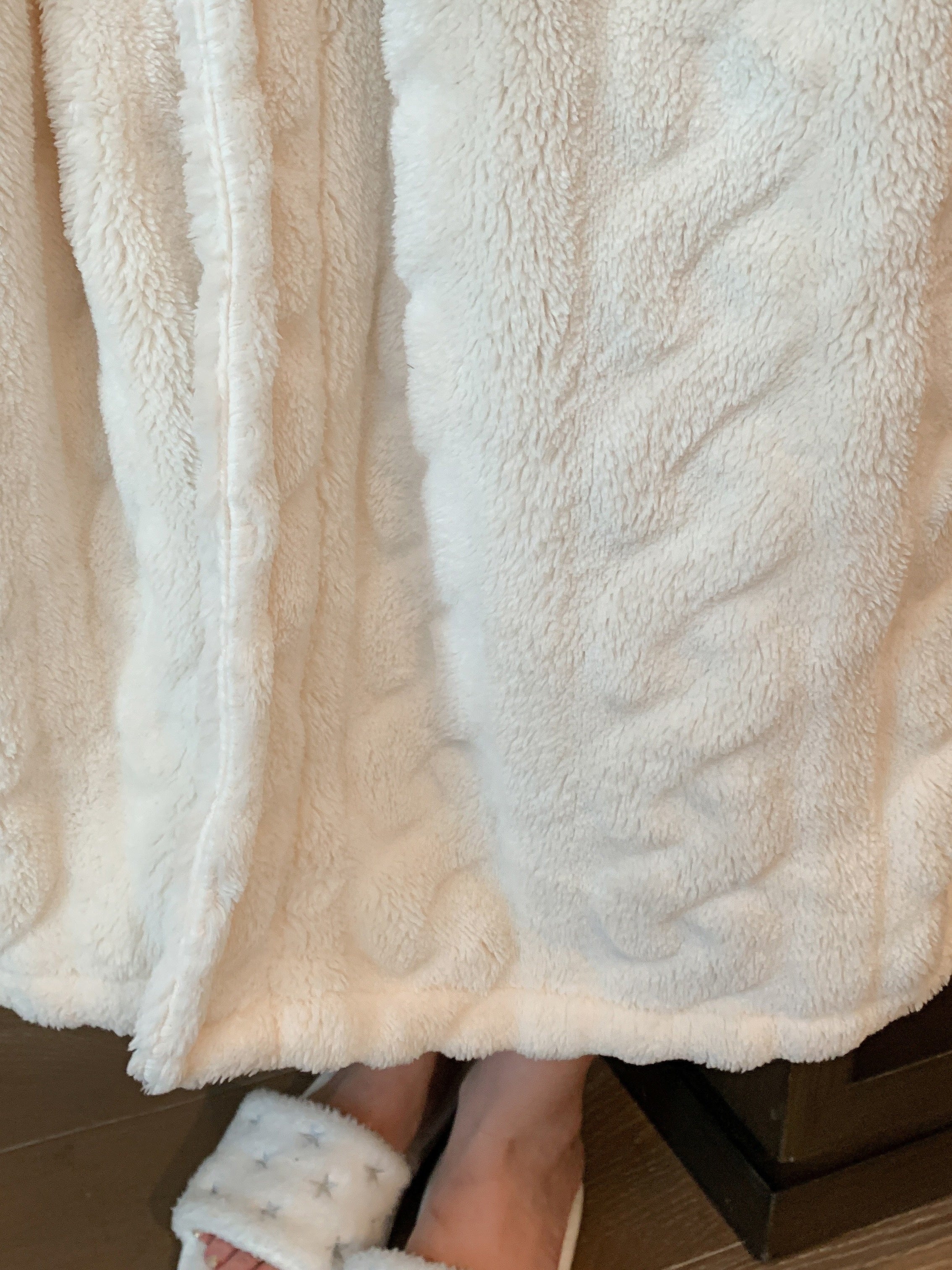 Robe de chambre femme polaire longue Blanc / Unique