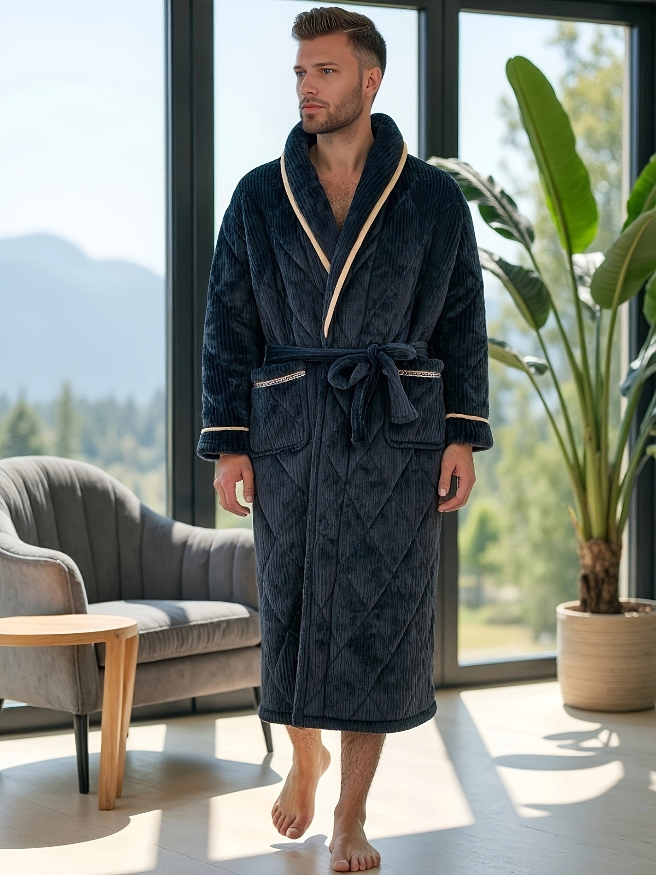 Robe de chambre hiver homme