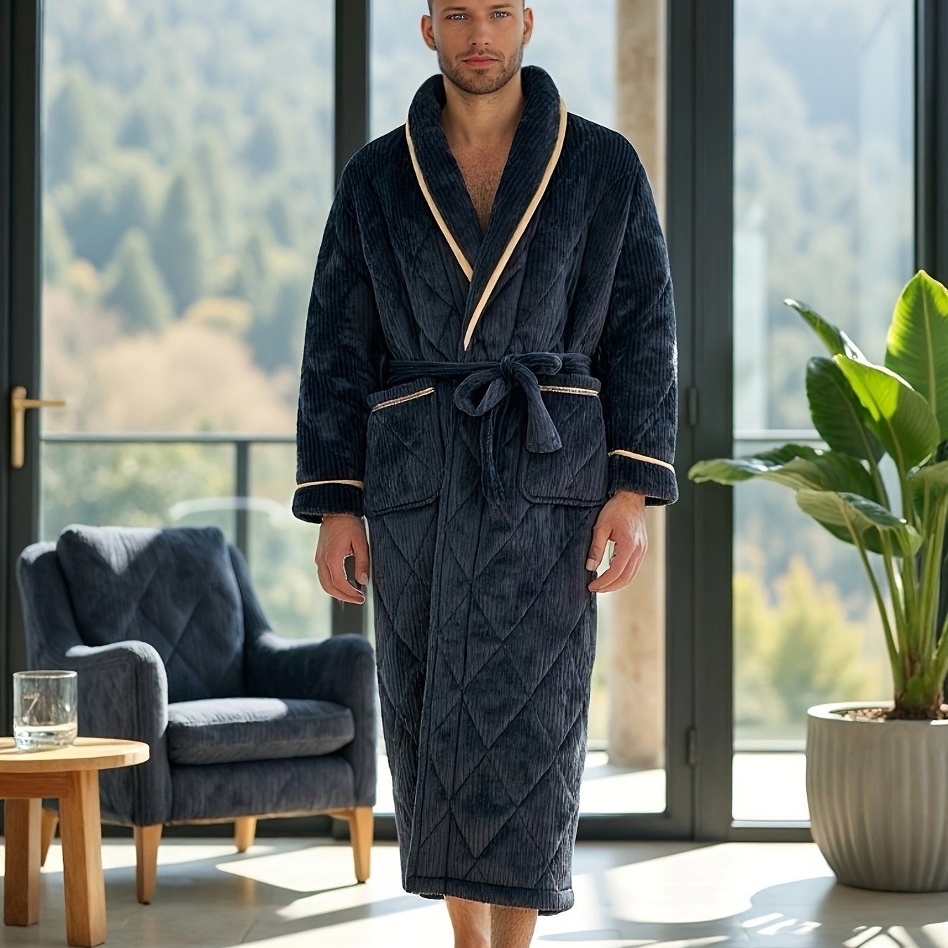 Robe de chambre hiver homme