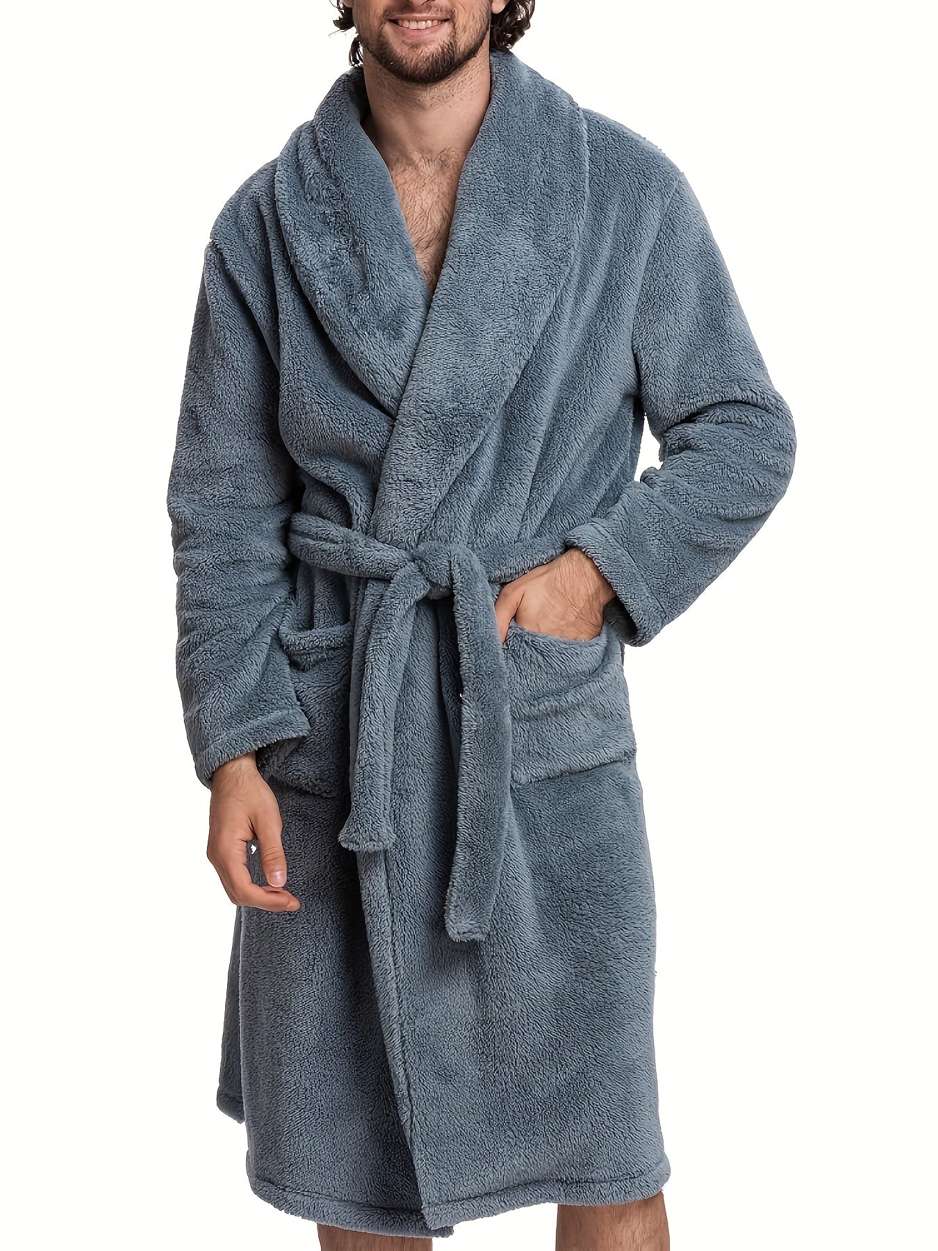 Robe de chambre homme chaude et longue
