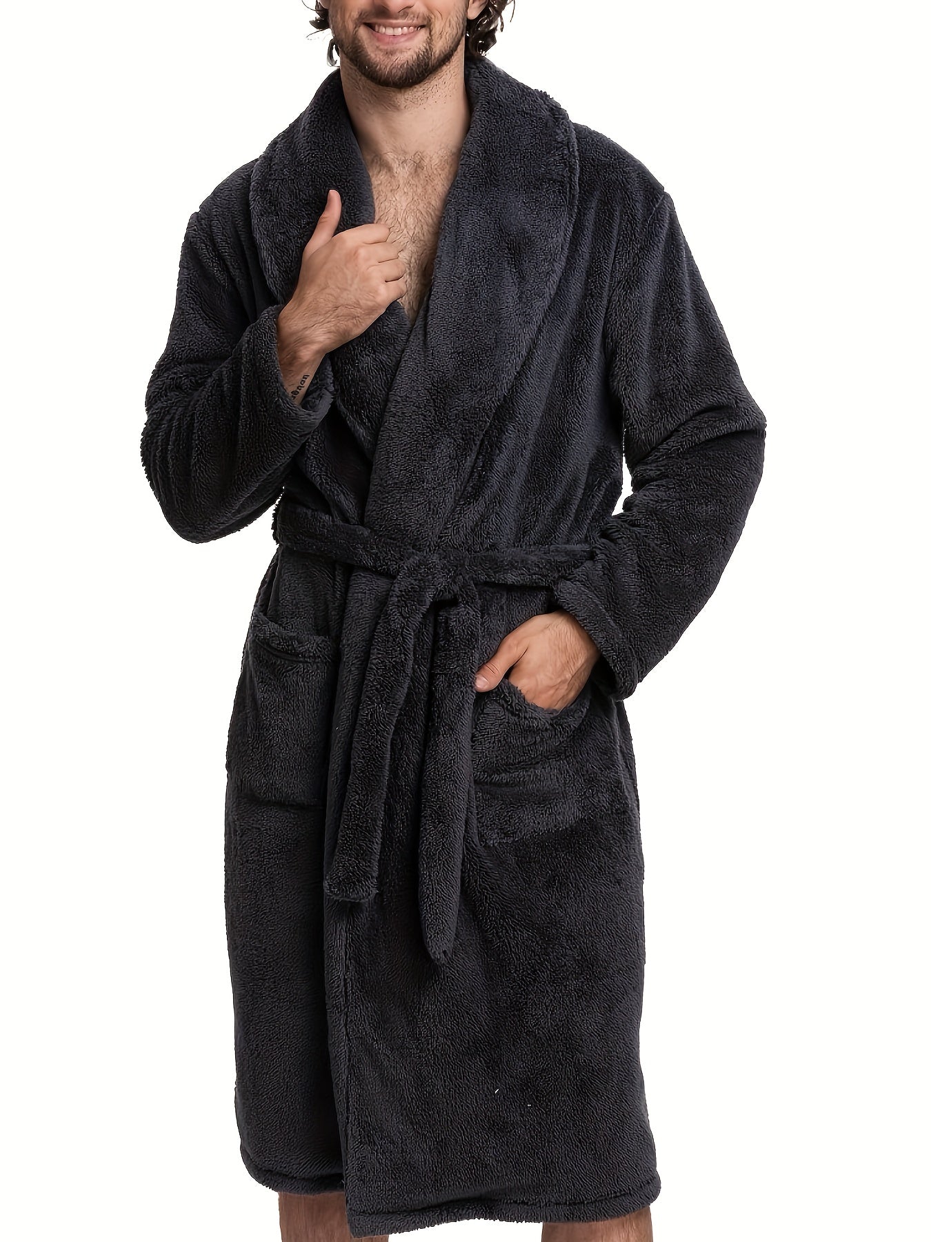 Robe de chambre homme chaude et longue