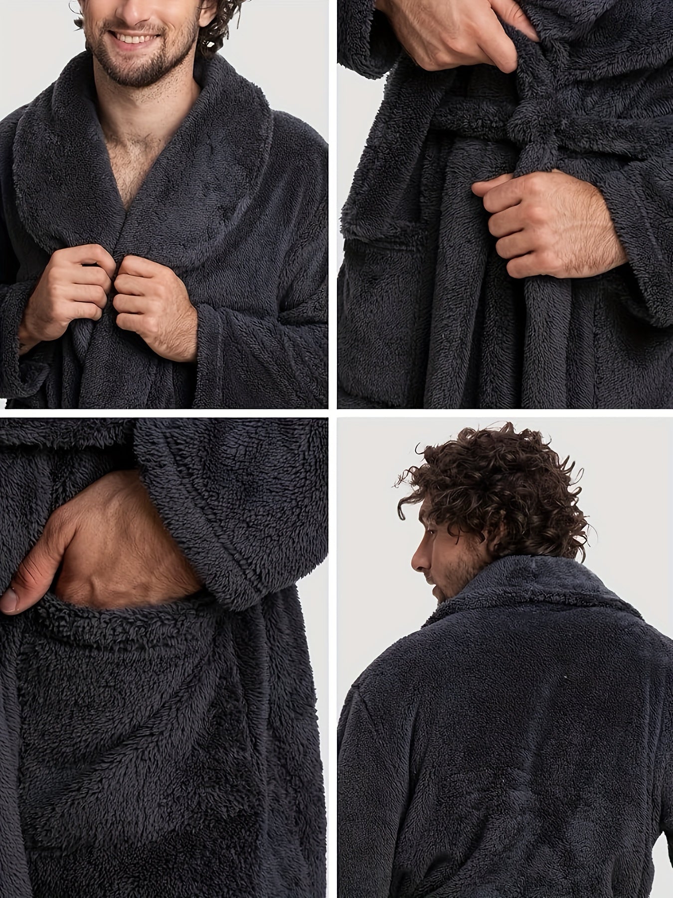 Robe de chambre homme chaude et longue