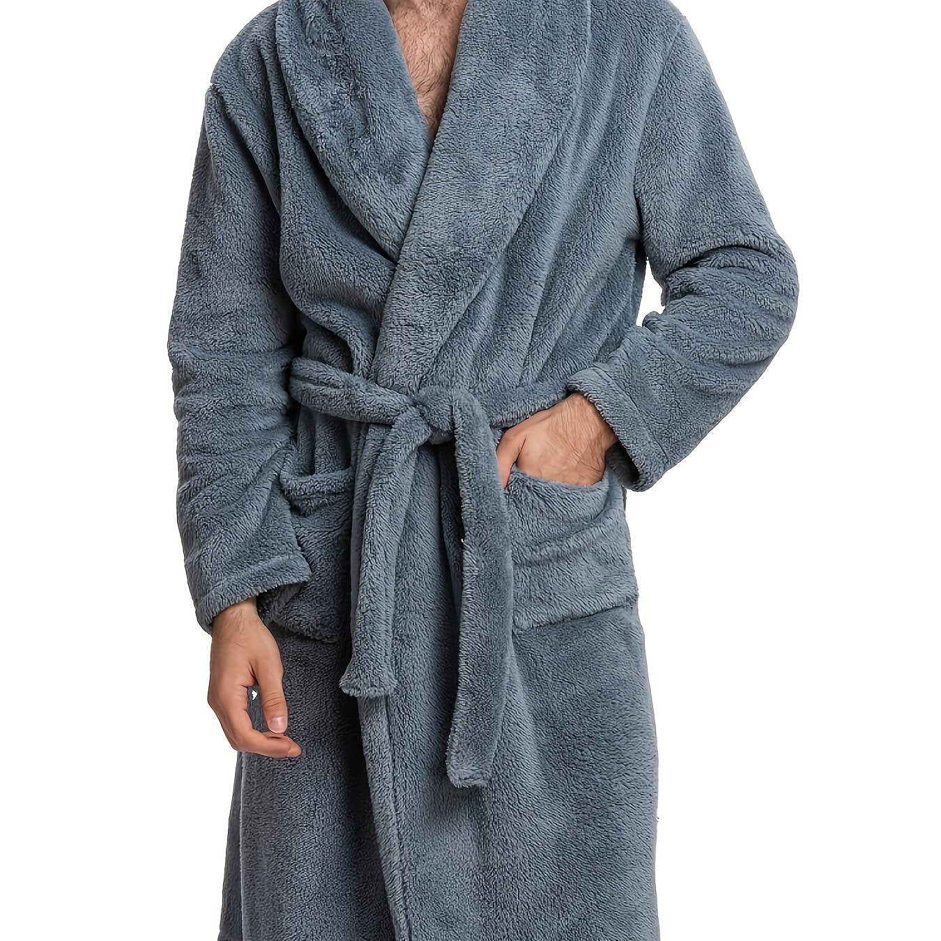 Robe de chambre homme chaude et longue
