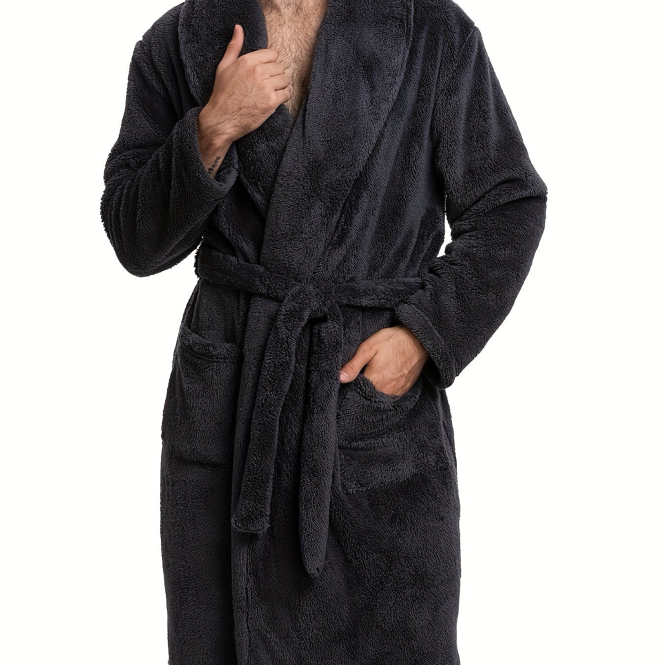 Robe de chambre homme chaude et longue
