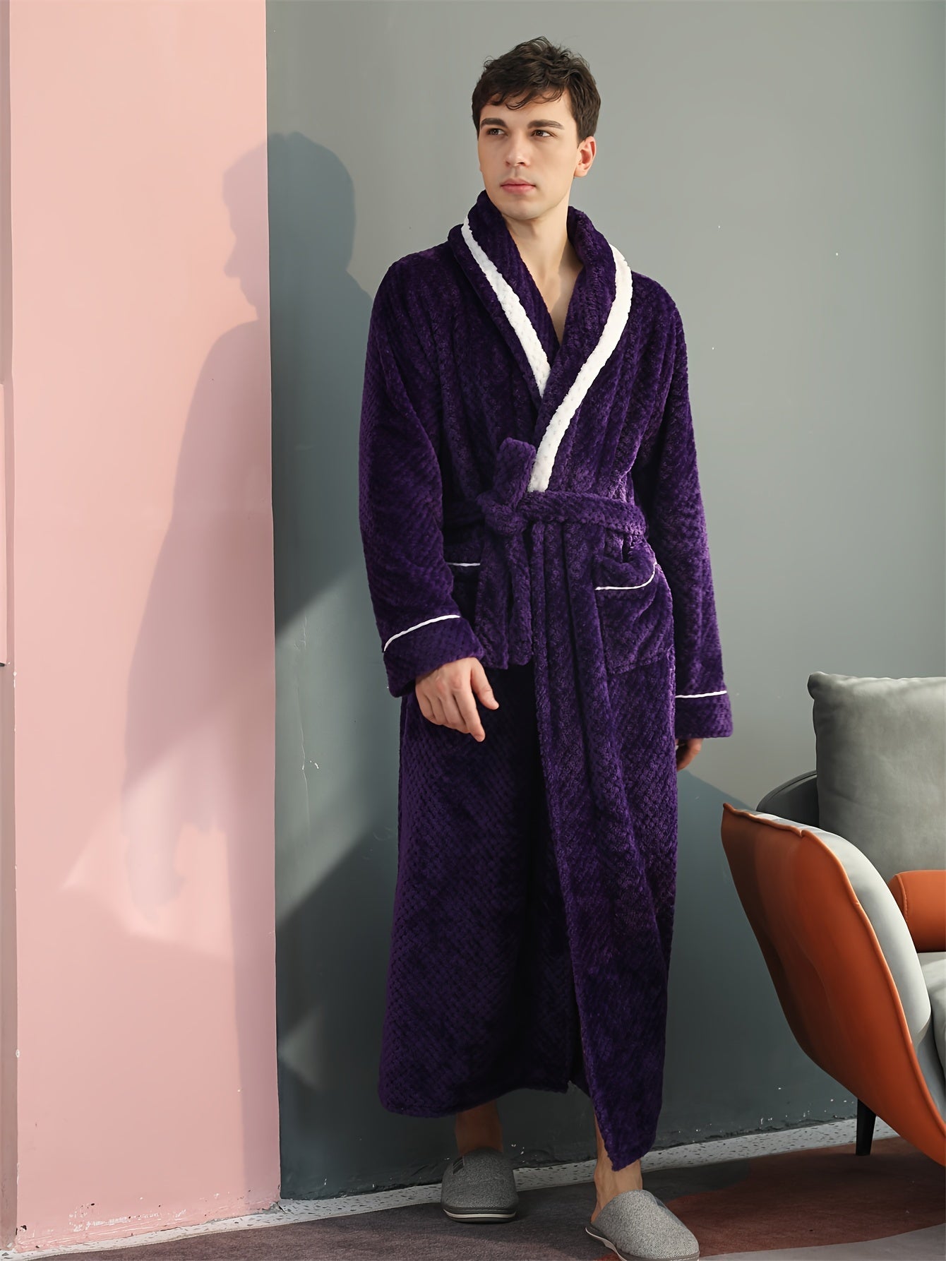 Robe de chambre homme coton léger