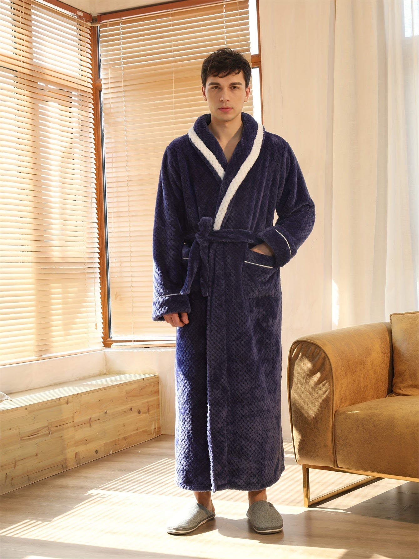 Robe de chambre homme coton léger