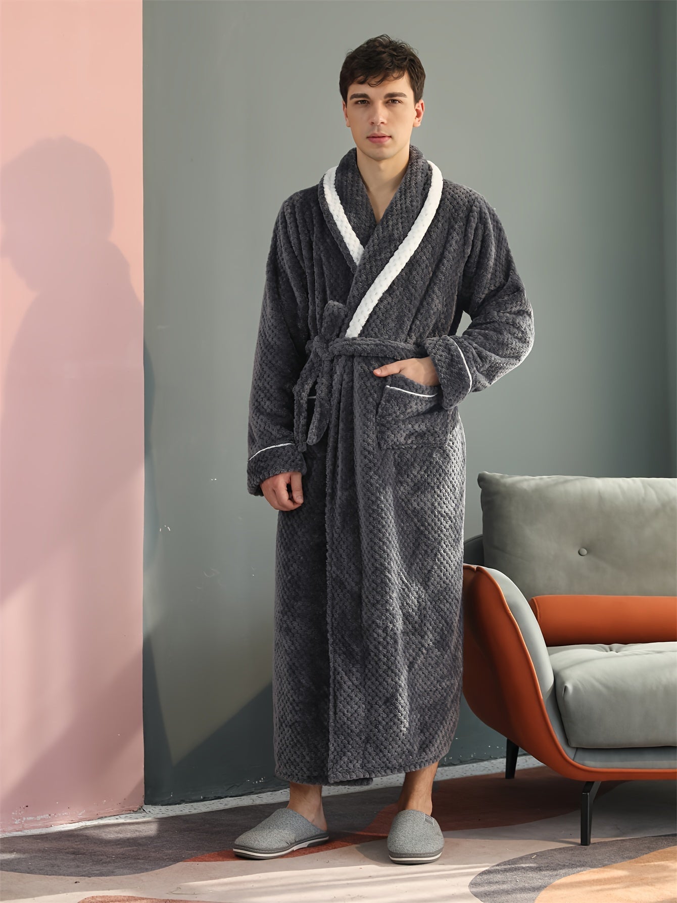 Robe de chambre homme coton léger